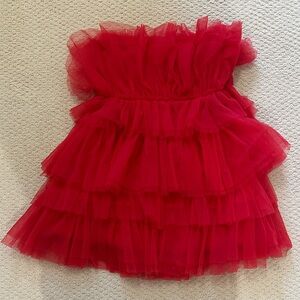Altar'd State Vibrant Red Tulle Dress